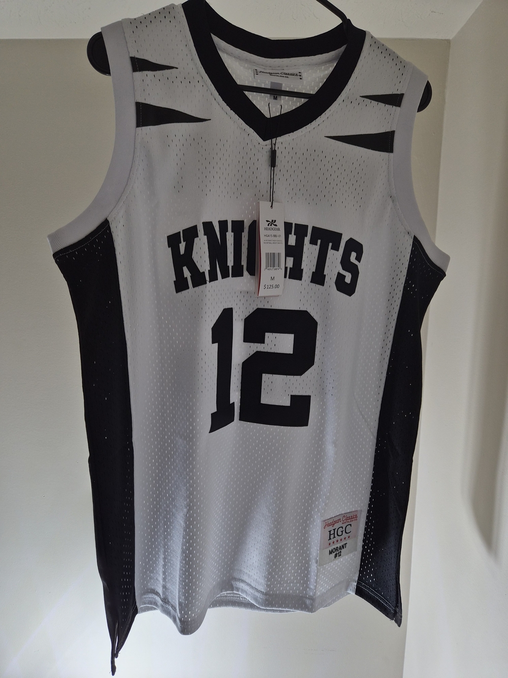 Knights #12 White & Black Basketball Jersey